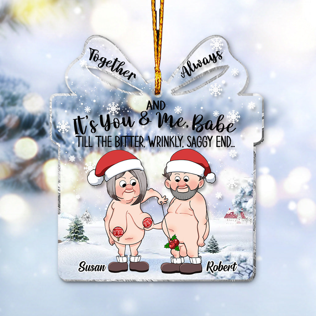 Ensemble pour toujours - Ornement transparent personnalisé pour mari et femme