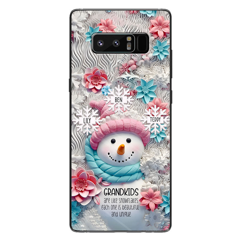 Les petits-enfants sont comme des flocons de neige - Cadeau pour grand-mère - Coque de téléphone personnalisée