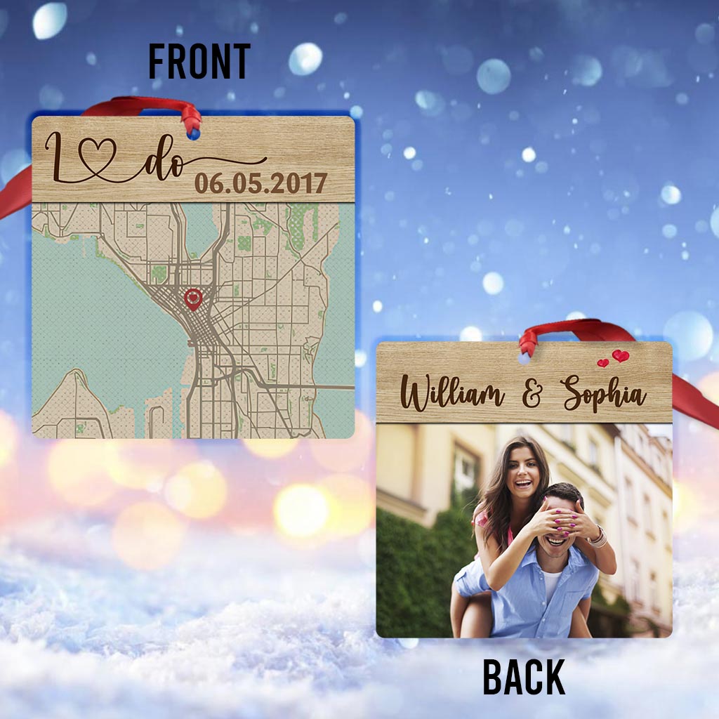 Hello Will You I Do - Personalized Husband And Wife Ornament