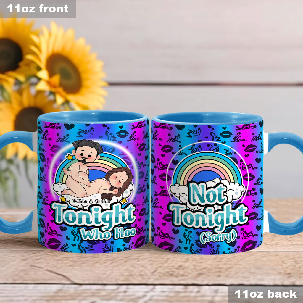 Tonight Who Hoo - Personalized Couple Accent Mug