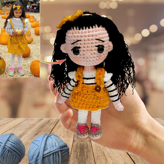 Mes petits-enfants - Poupée tricotée à la main personnalisée pour ma petite-fille