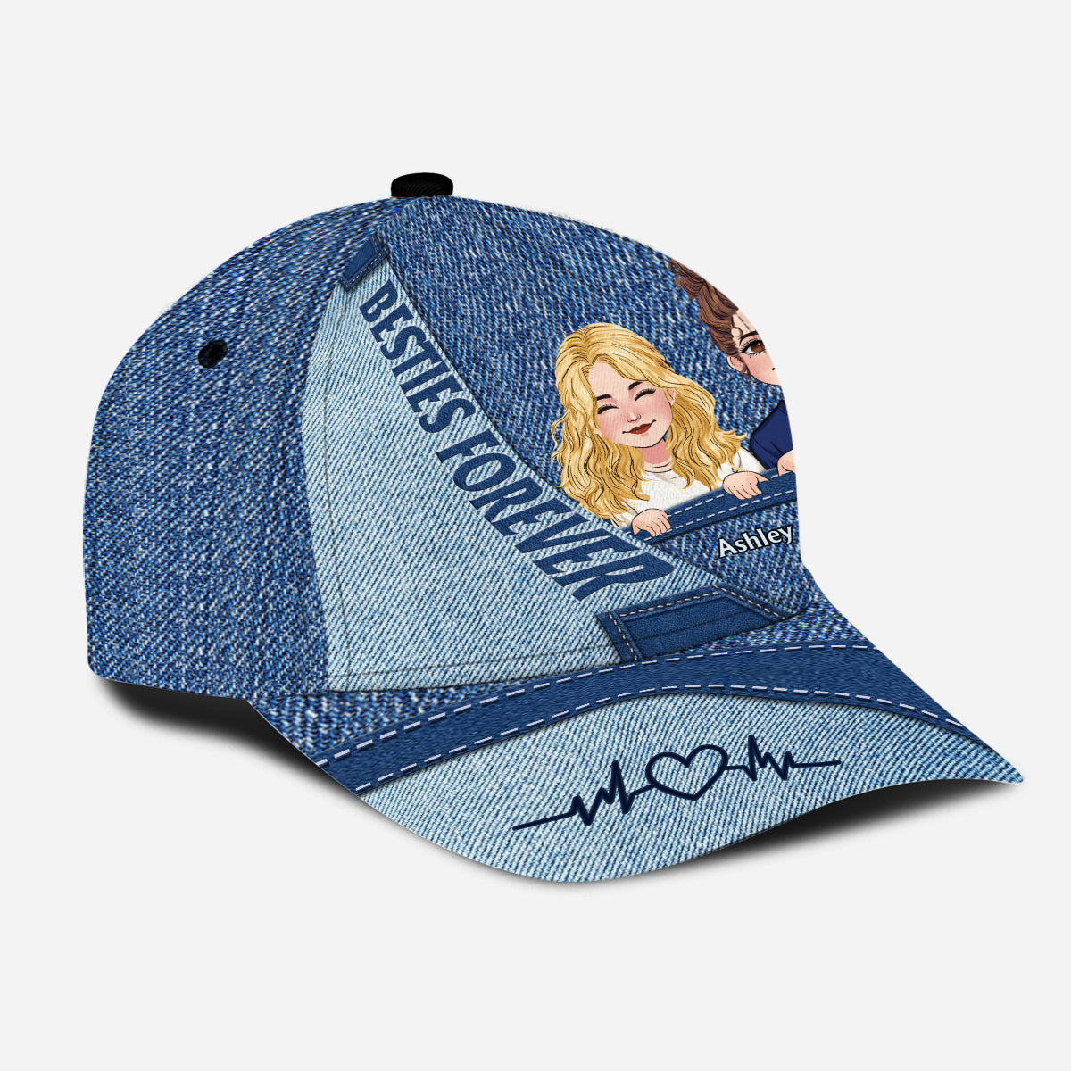 Meilleures amies pour toujours - Casquette classique personnalisée pour meilleures amies