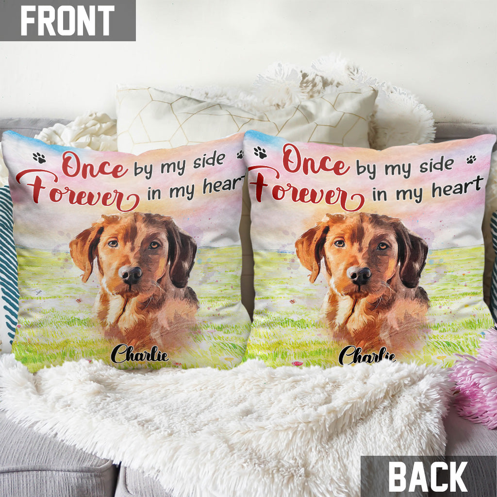 Forever In My Heart - Personalized Dog Throw Pillow