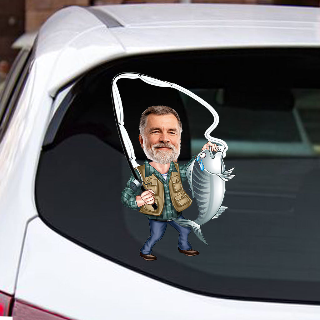 J'adore la pêche - Autocollant de pêche personnalisé complet