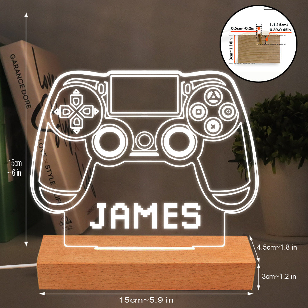 Salle de jeux - Plaque lumineuse personnalisée en forme de jeu vidéo