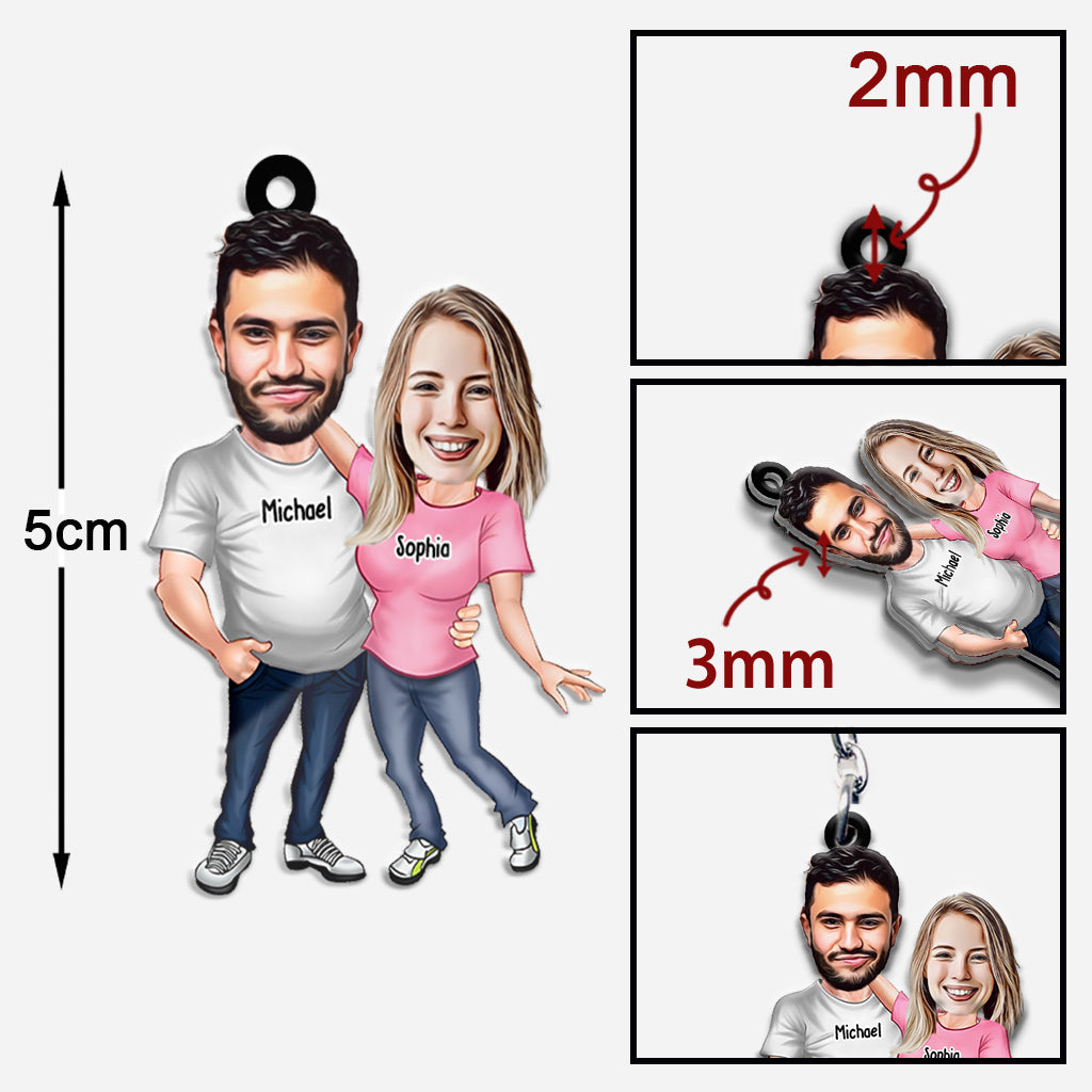 Je suis à toi, sans retour ni remboursement - Porte-clés personnalisé pour couple