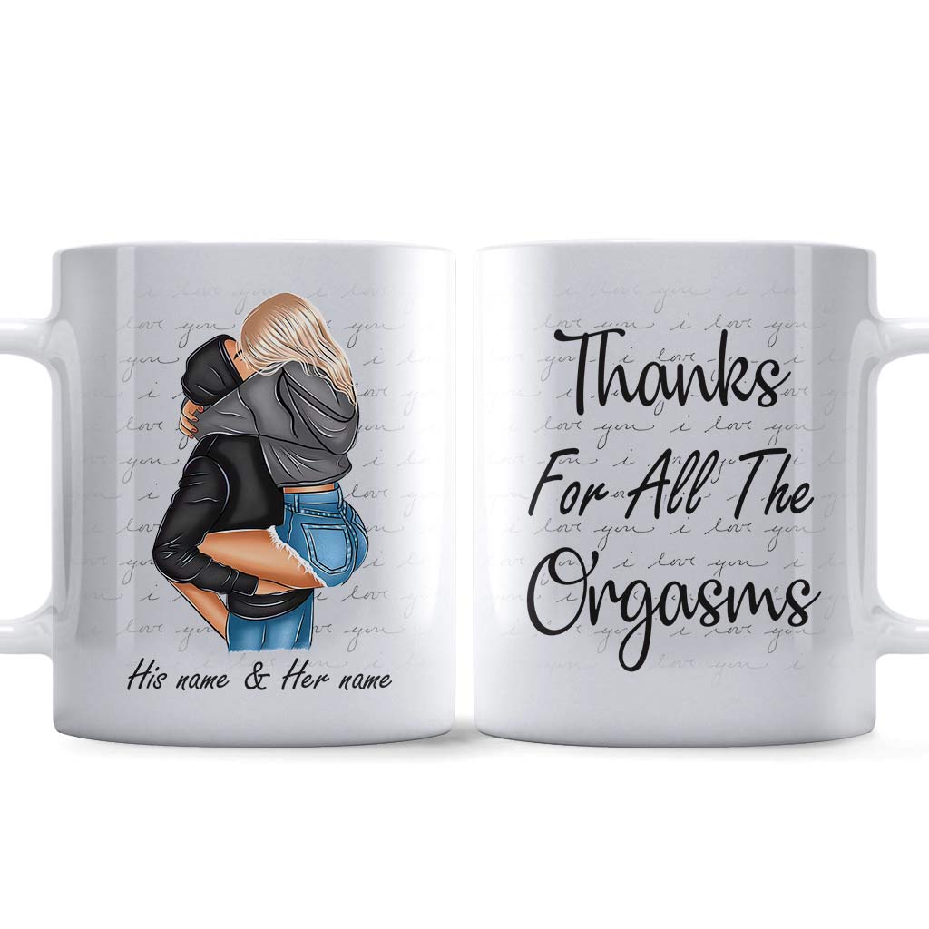 Merci pour tous les orgasmes - Mug personnalisé pour couple