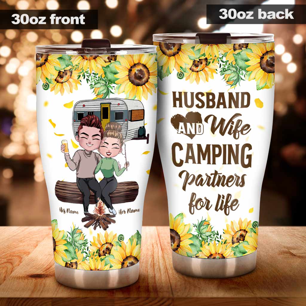 Partenaires de camping pour la vie - Gobelet isotherme personnalisé