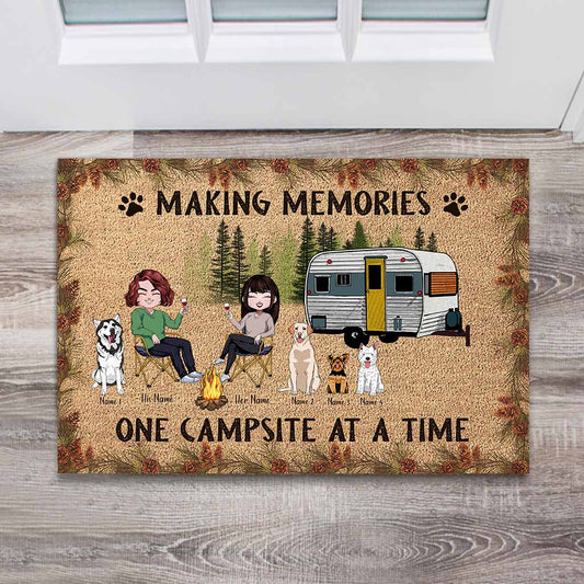 Life Is Better Around The Campfire - Personalized Camping Doormat