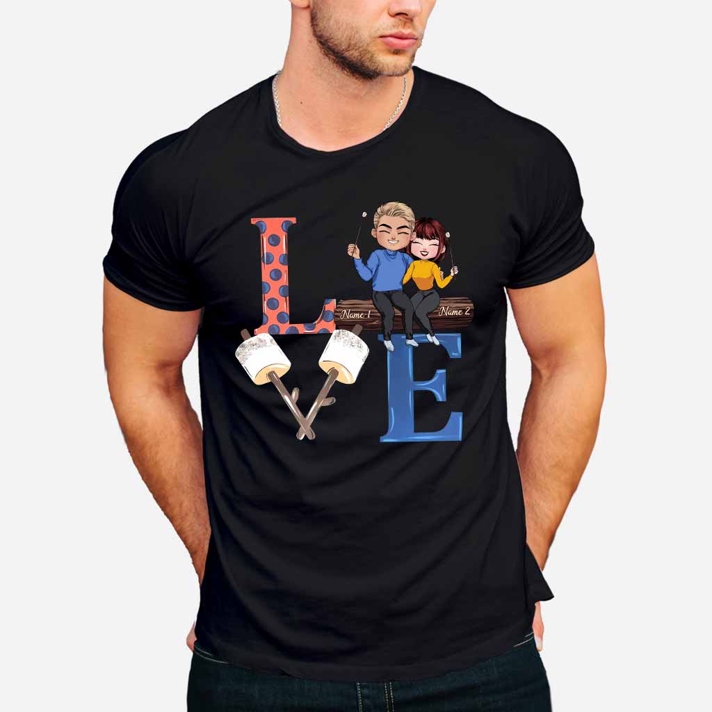 Love Camping Couple - Personalized T-shirt and Hoodie