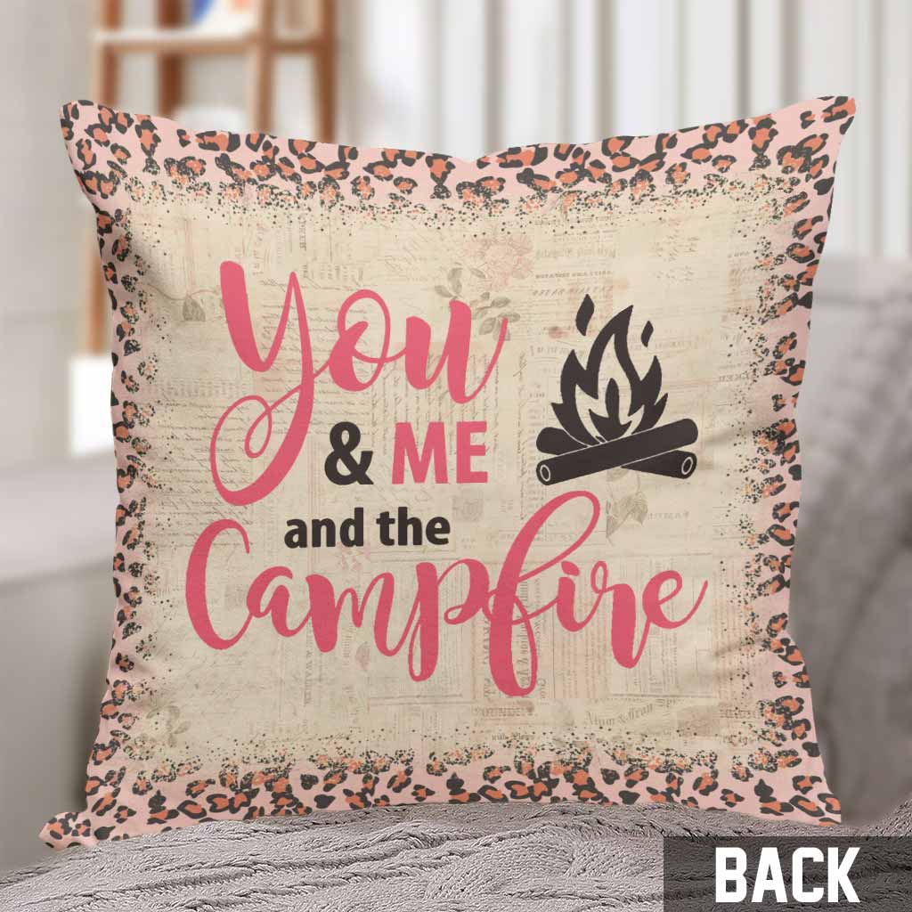 Coussin décoratif de camping personnalisé pour couple mari et femme