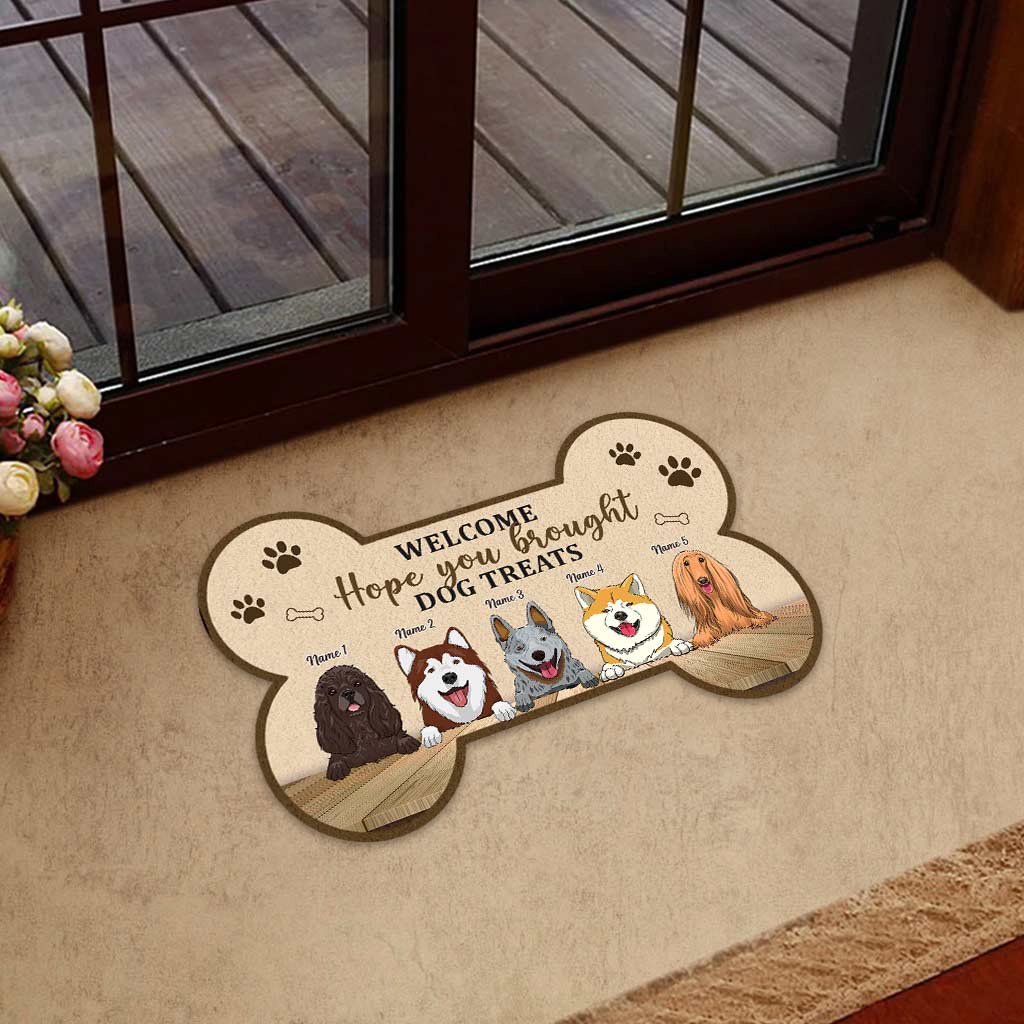 Hope You Brought Dog Treats - Personalized Shaped Doormat