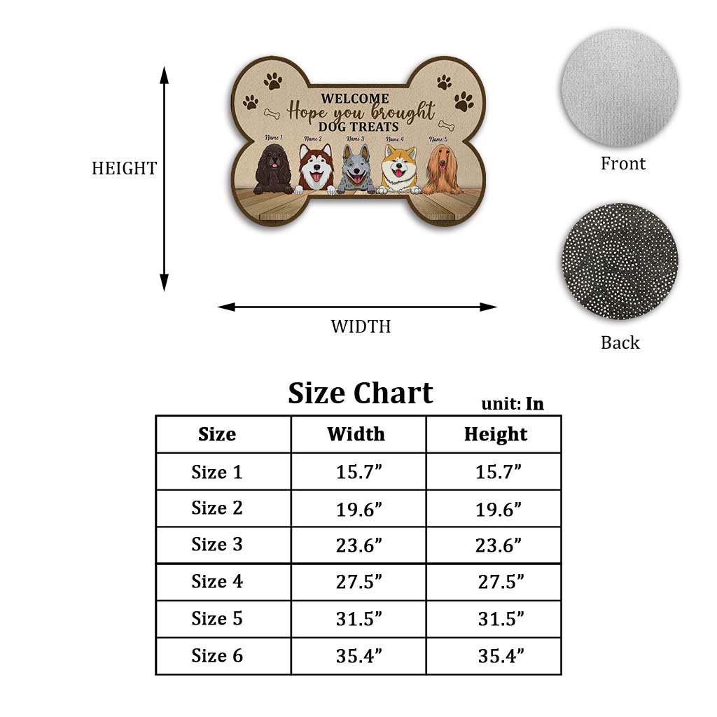 Hope You Brought Dog Treats - Personalized Shaped Doormat