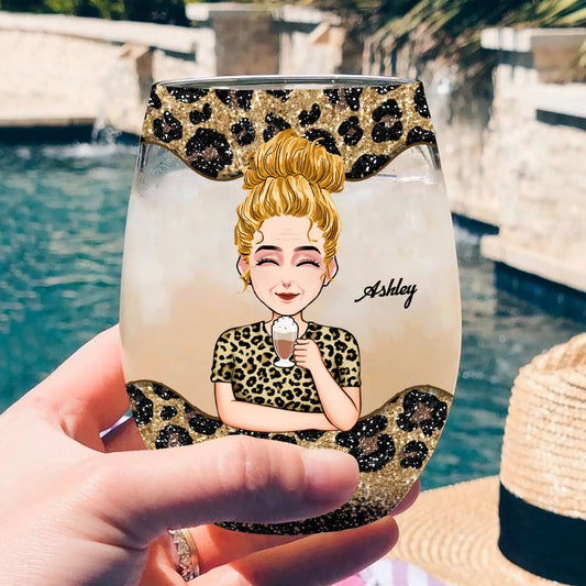 Survivre à la maternité - Verre à vin personnalisé pour la fête des mères