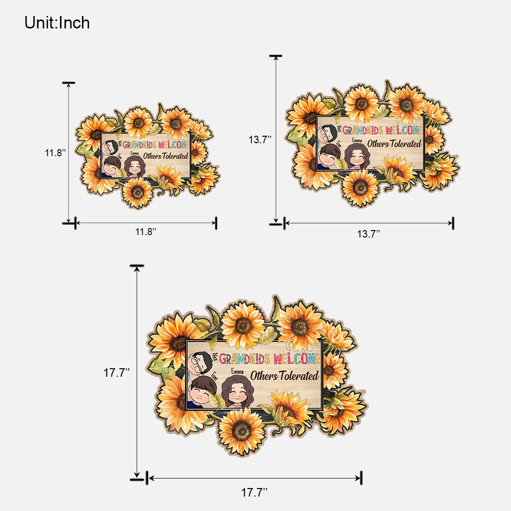 Bienvenue aux petits-enfants ! – Panneau en bois personnalisé pour grand-mère
