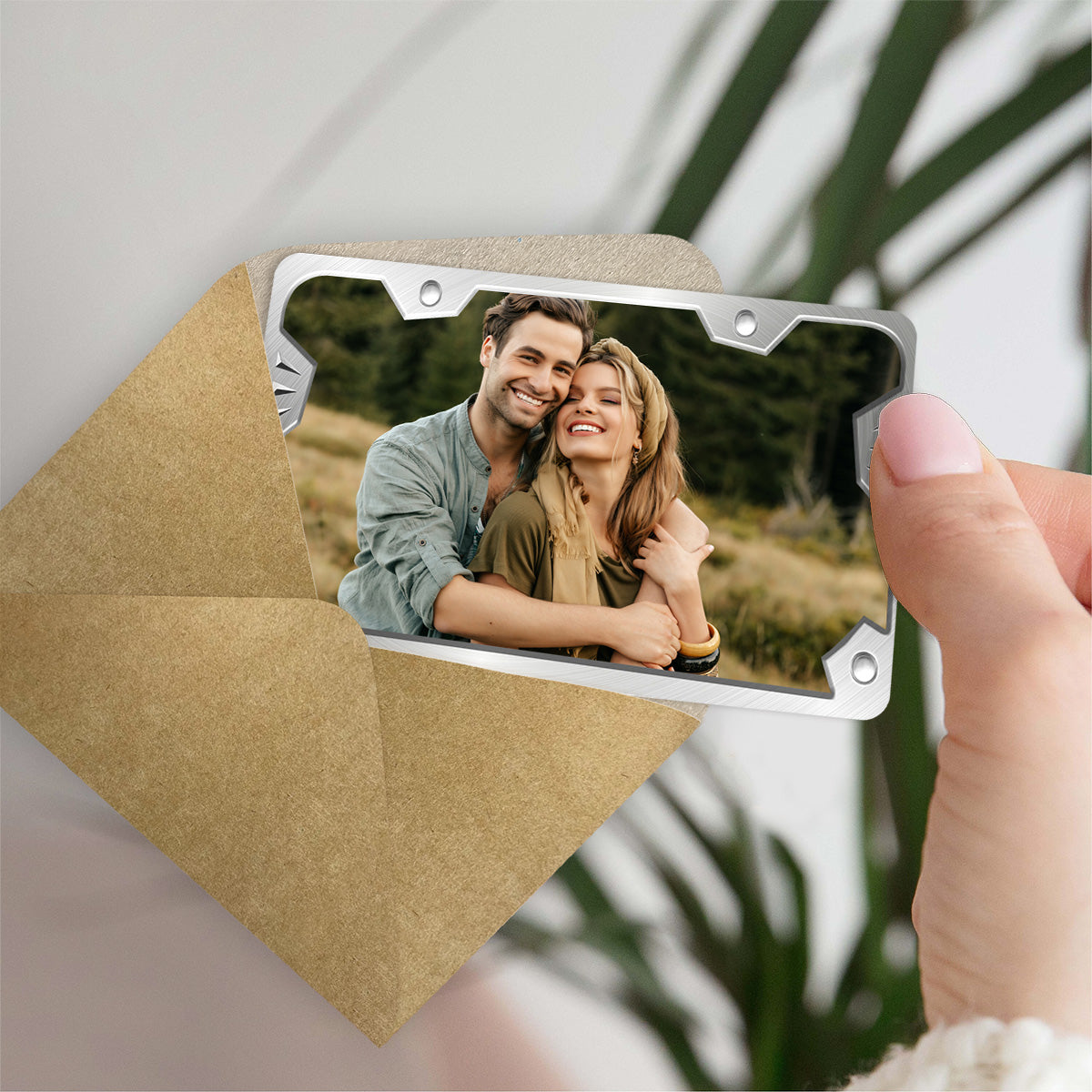 Où que vous soyez - Carte personnalisée pour portefeuille de couple pour la fête des pères