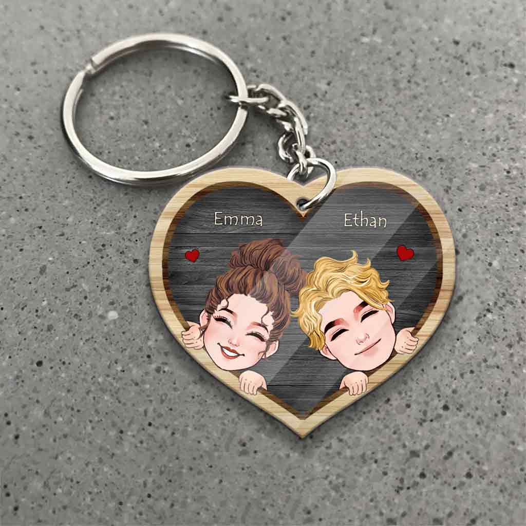 A Reminder - Personalized Couple Couple Keychain (Printed On Both Sides)