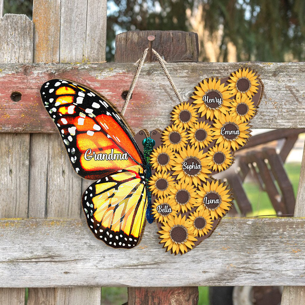 Tu es mon rayon de soleil - Panneau en bois personnalisé pour grand-mère