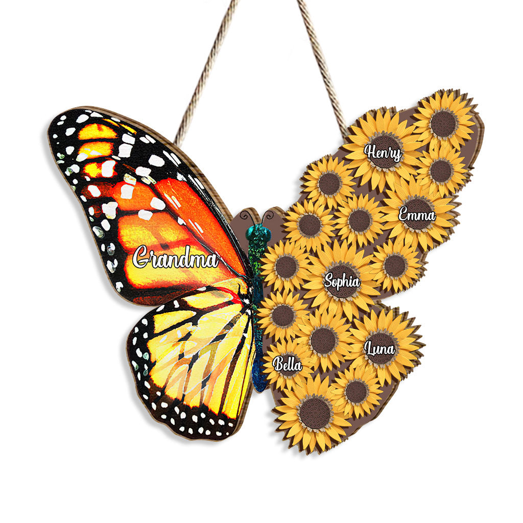 Tu es mon rayon de soleil - Panneau en bois personnalisé pour grand-mère