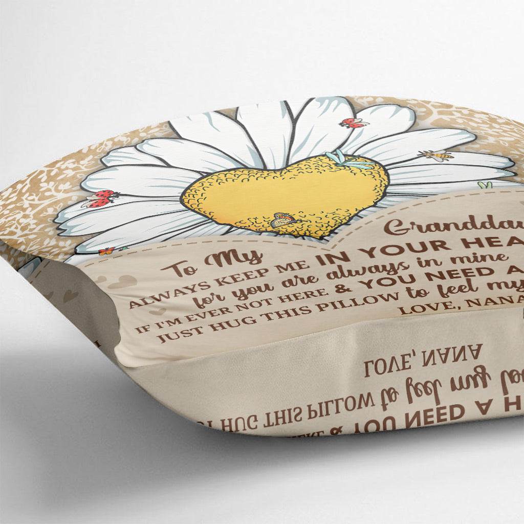 Tu es mon rayon de soleil - Cadeau pour grand-mère, maman, fille, petite-fille, sœur, épouse - Coussin décoratif personnalisé