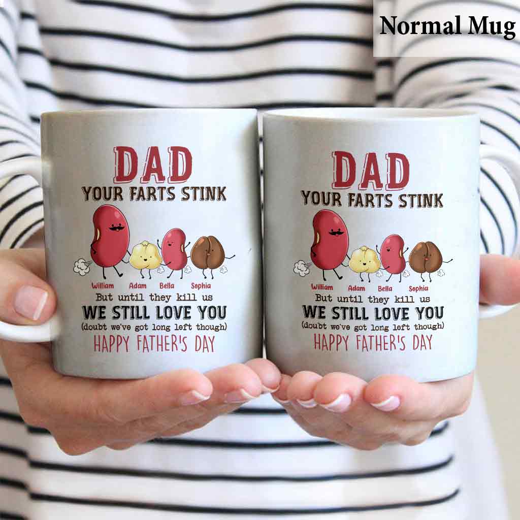 Papa, tes pets puent, mais je t'aime quand même - Mug personnalisé pour papa