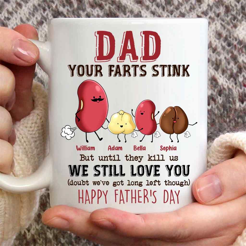 Papa, tes pets puent, mais je t'aime quand même - Mug personnalisé pour papa