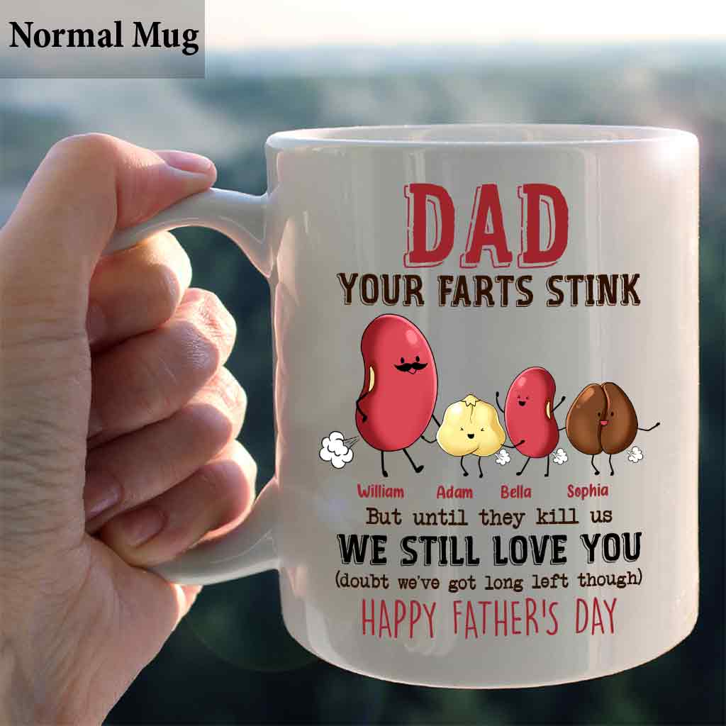 Papa, tes pets puent, mais je t'aime quand même - Mug personnalisé pour papa