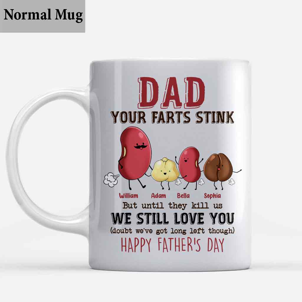 Papa, tes pets puent, mais je t'aime quand même - Mug personnalisé pour papa
