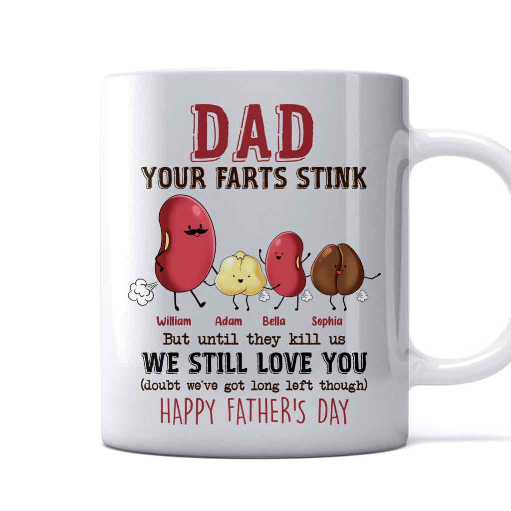 Papa, tes pets puent, mais je t'aime quand même - Mug personnalisé pour papa