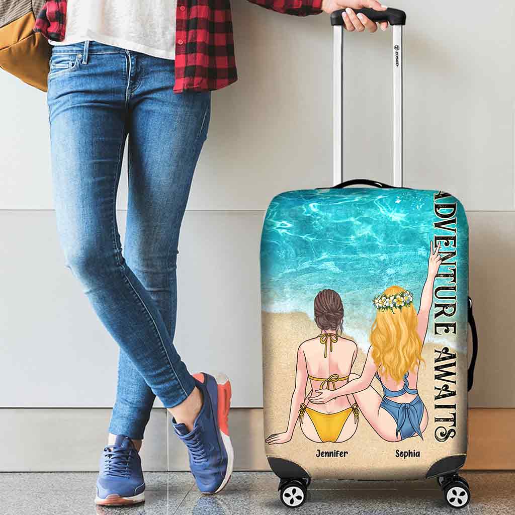 Adventure Awaits - Personalized Bestie Luggage Cover