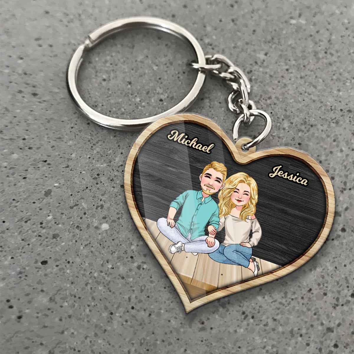 Drive Safe I Need You - Personalized Couple Keychain (Printed On Both Sides)