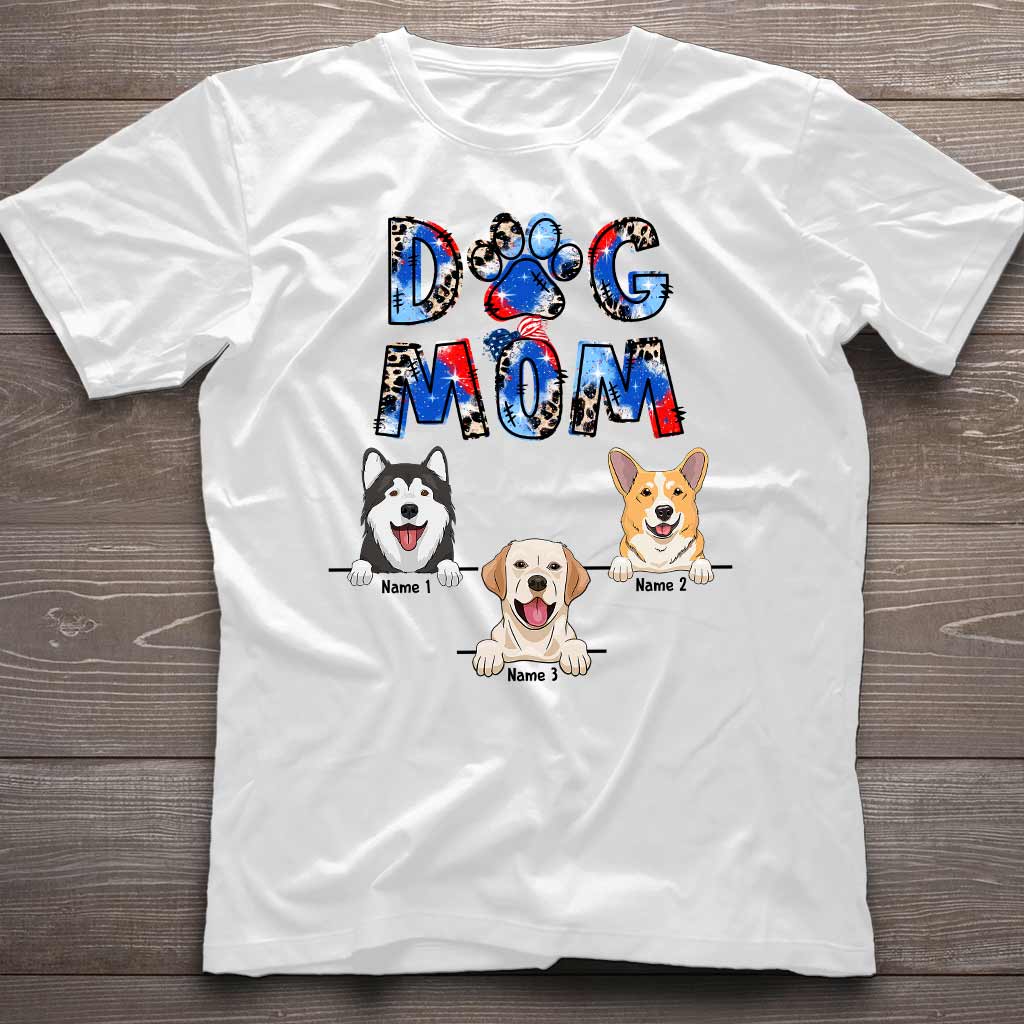 Maman de chien - T-shirt et sweat à capuche personnalisés pour la fête de l'Indépendance