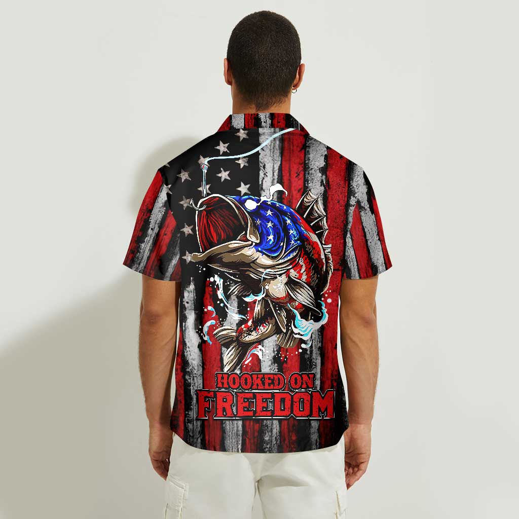 Liberté de pêche - Chemise hawaïenne personnalisée pour la fête de l'indépendance