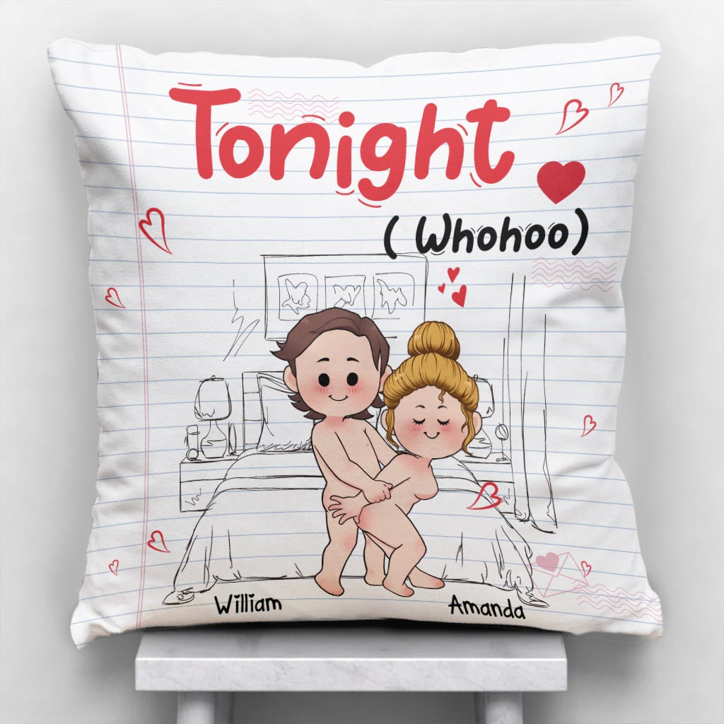 Ce soir - Coussin décoratif personnalisé pour couple