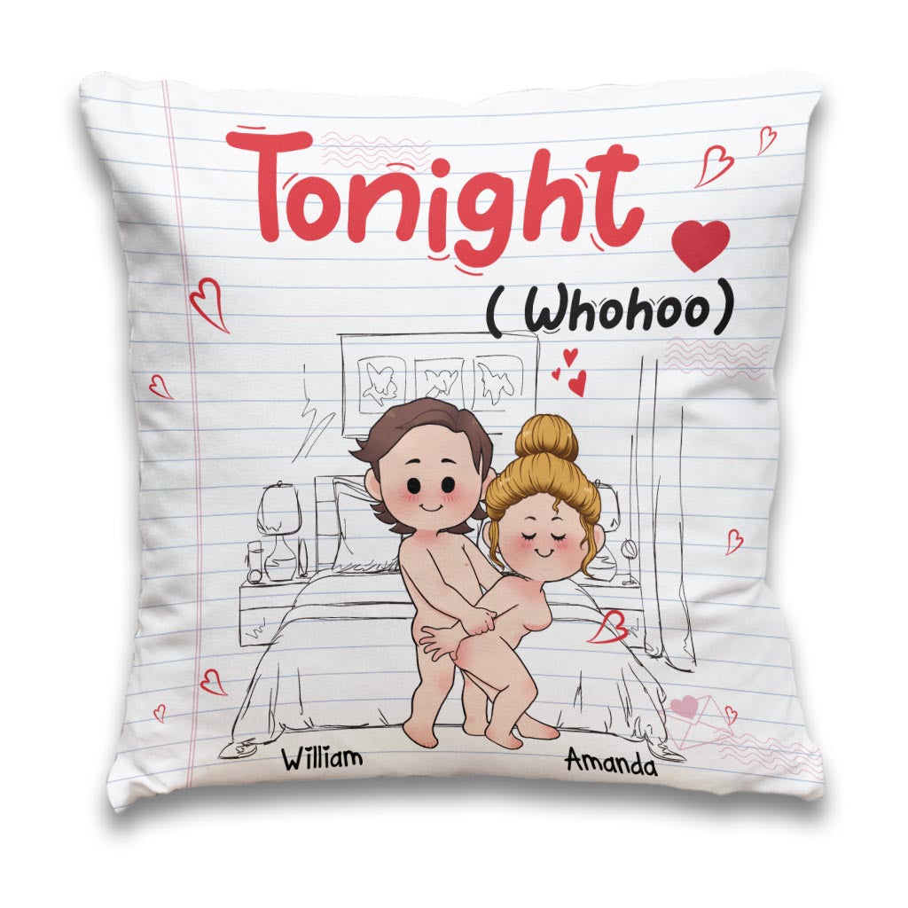 Ce soir - Coussin décoratif personnalisé pour couple
