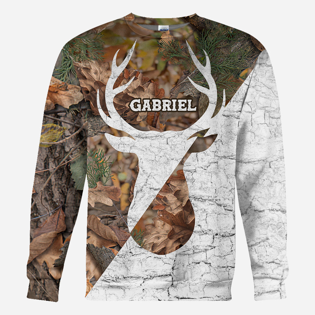 Passionné de chasse - Sweat à capuche zippé personnalisé sur le thème de la chasse