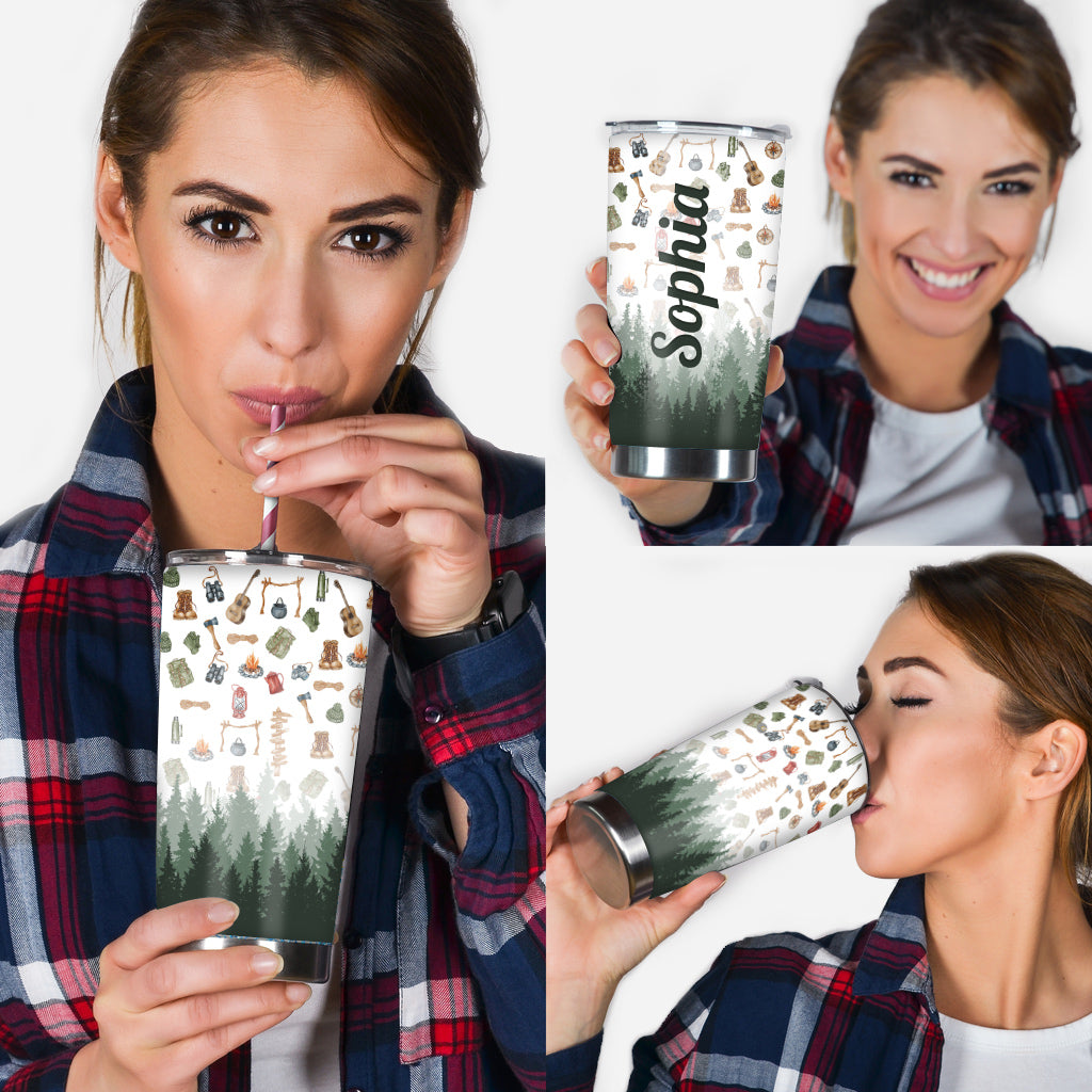 Gobelet isotherme personnalisé « J’adore le camping »