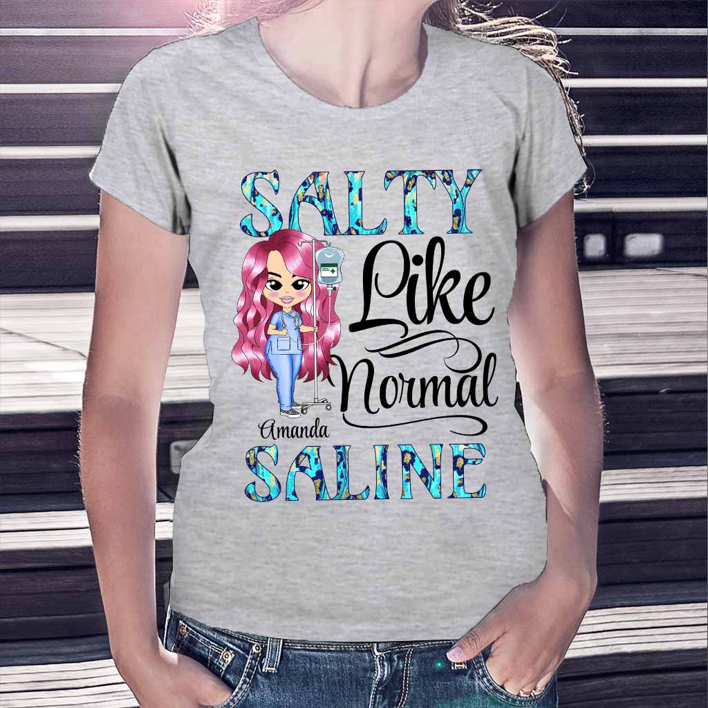 Solution saline salée - T-shirt et sweat à capuche personnalisés pour infirmières
