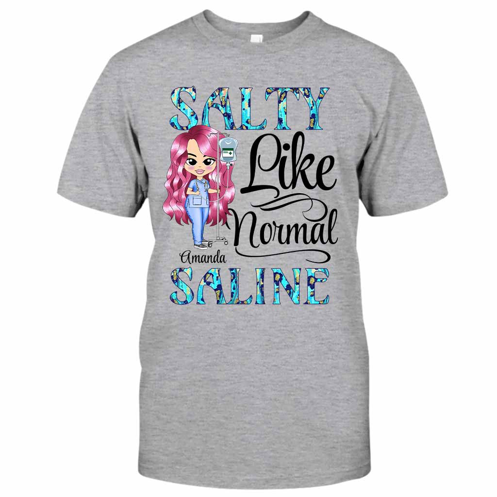 Solution saline salée - T-shirt et sweat à capuche personnalisés pour infirmières