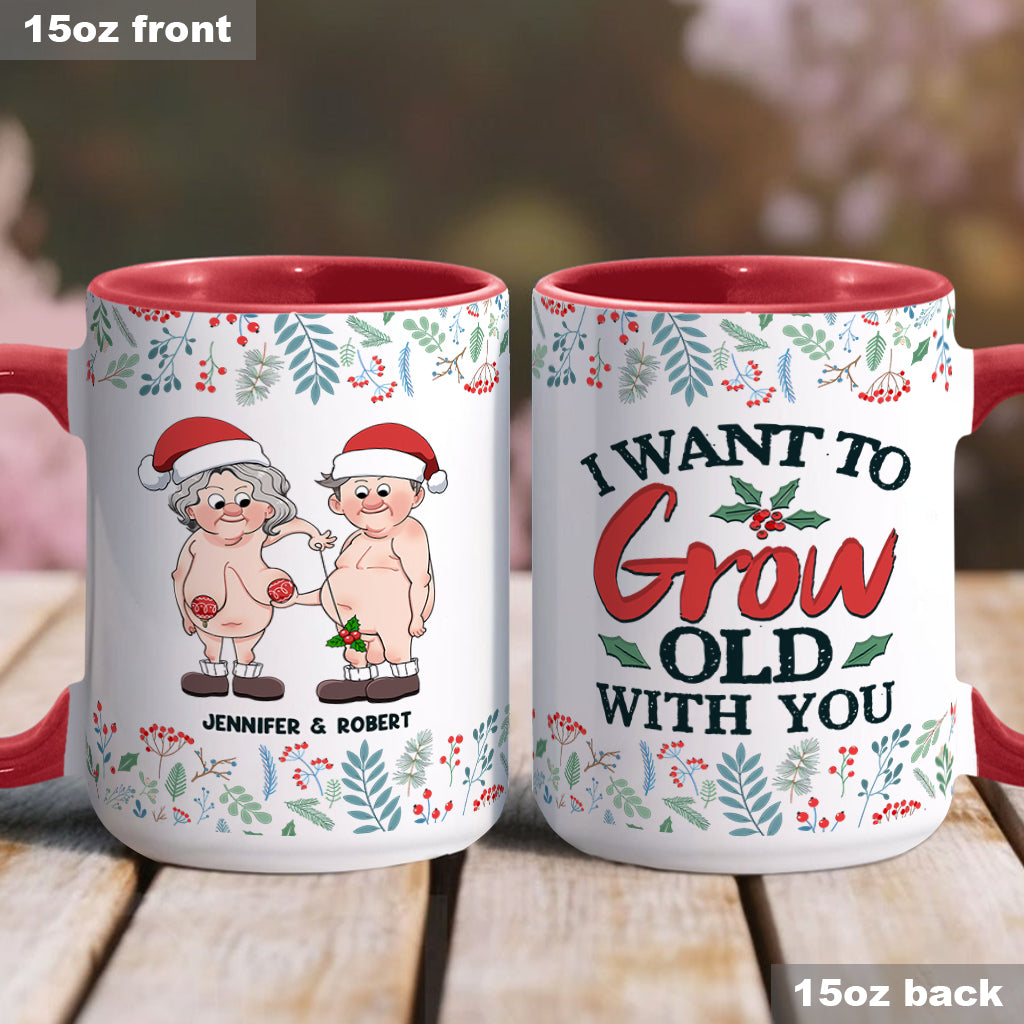 Je veux vieillir avec toi - Mug personnalisé pour couple