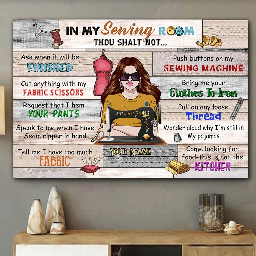 In My Sewing Room - Personalized Sewing Poster