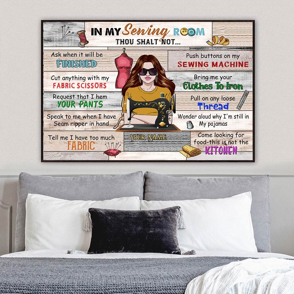 In My Sewing Room - Personalized Sewing Poster