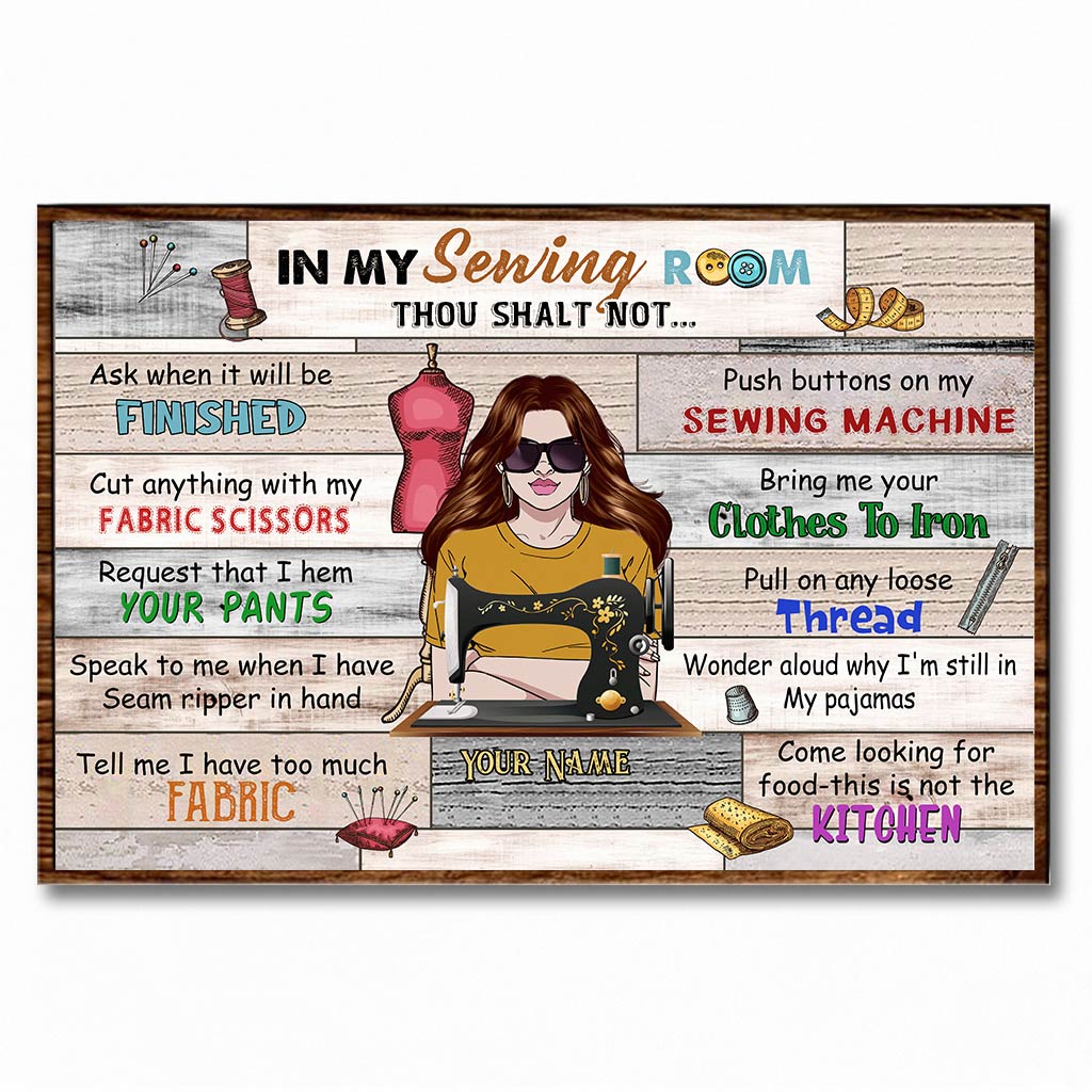 In My Sewing Room - Personalized Sewing Poster
