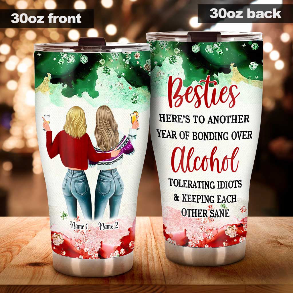 There Is No Greater Gift Than Friendship - Personalized Christmas Bestie Tumbler