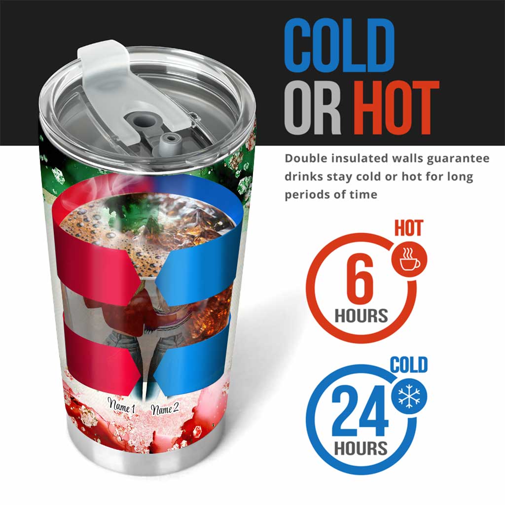 There Is No Greater Gift Than Friendship - Personalized Christmas Bestie Tumbler