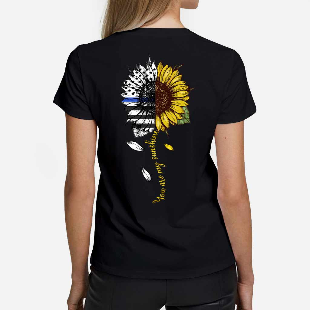Tu es mon soleil tournesol - T-shirt et sweat à capuche Blue Line Police Officer 1121