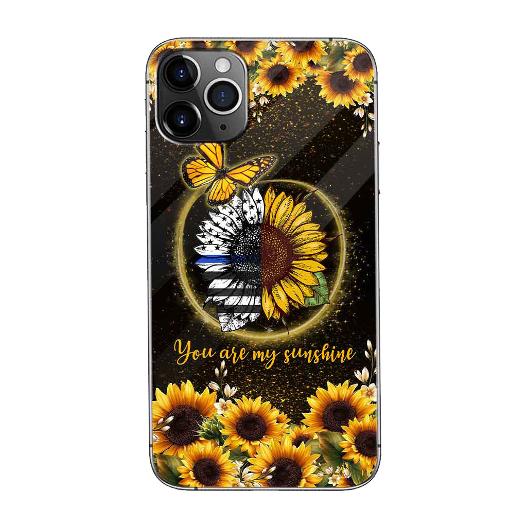 Coque de téléphone « You Are My Sunshine Sunflower Blue Line » – Policier 112021