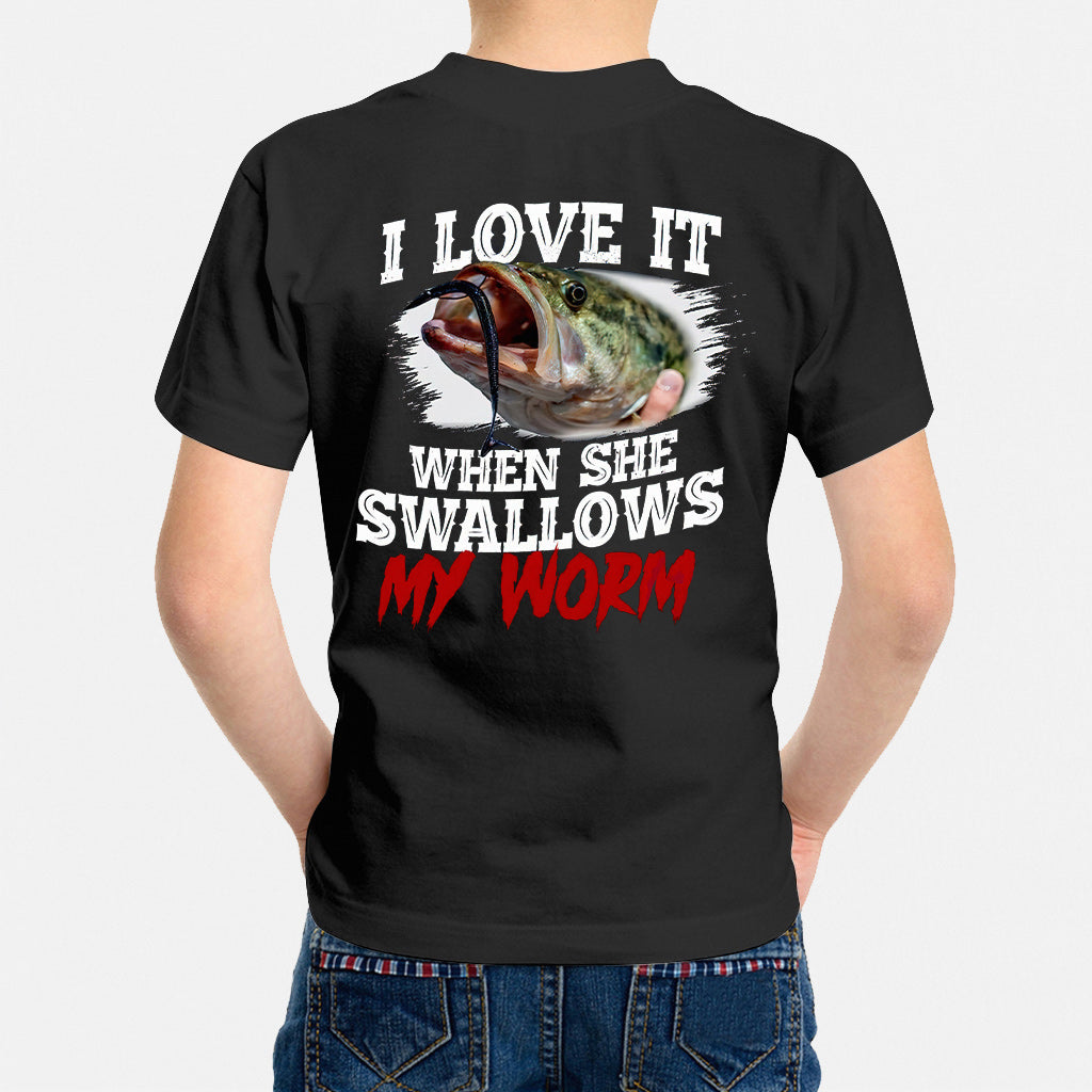 Avalez mon ver - T-shirt et sweat à capuche de pêche 1121