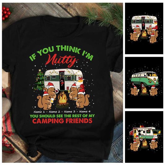 If You Think I'm Nutty You Should See The Rest Of My Camping Friends - Christmas Personalized T-shirt and Hoodie
