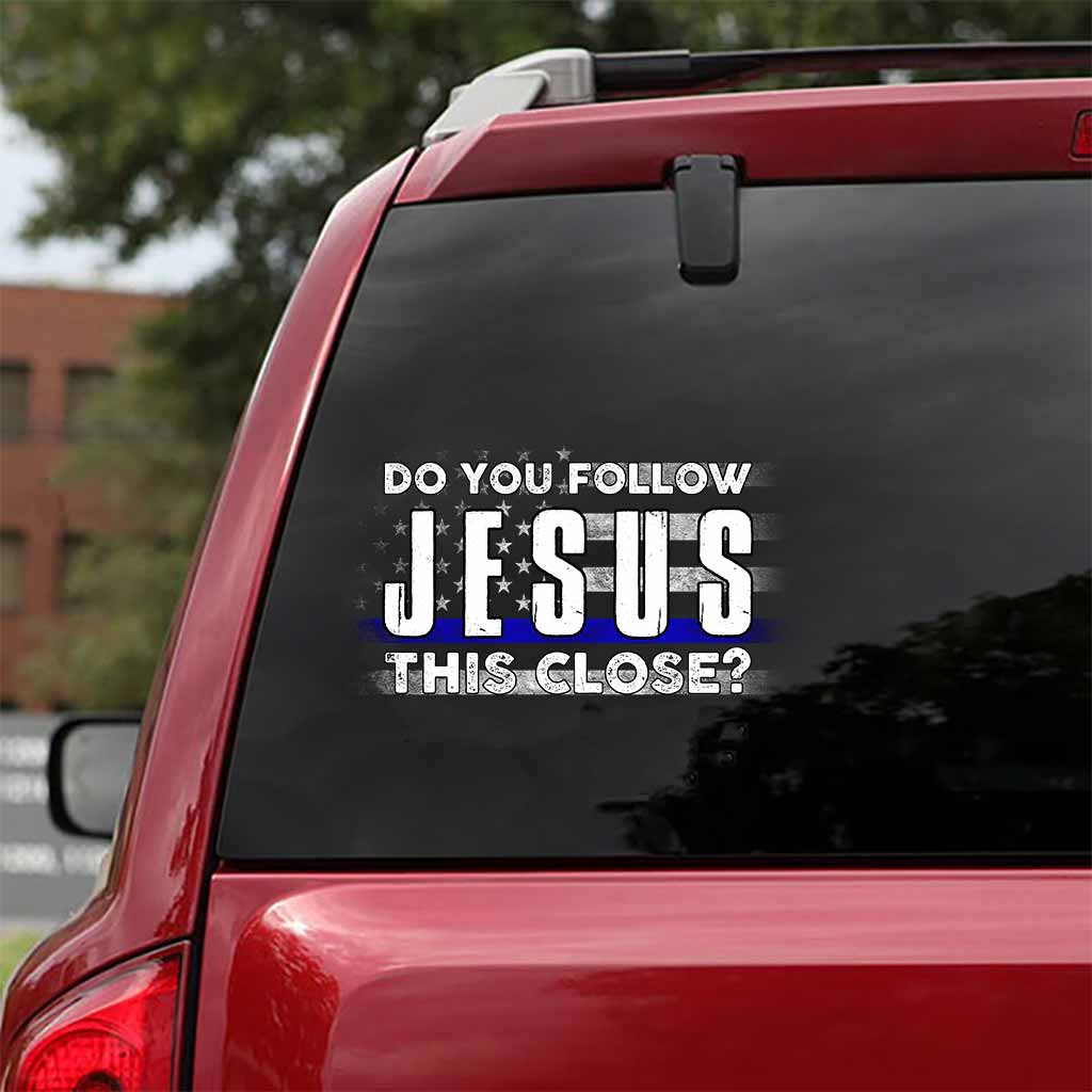 Suivez-vous ? - Autocollant complet de l'agent de police Jésus